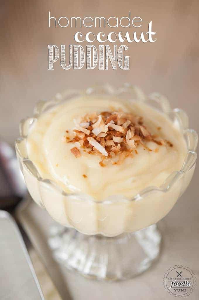 Homemade coconut pudding
