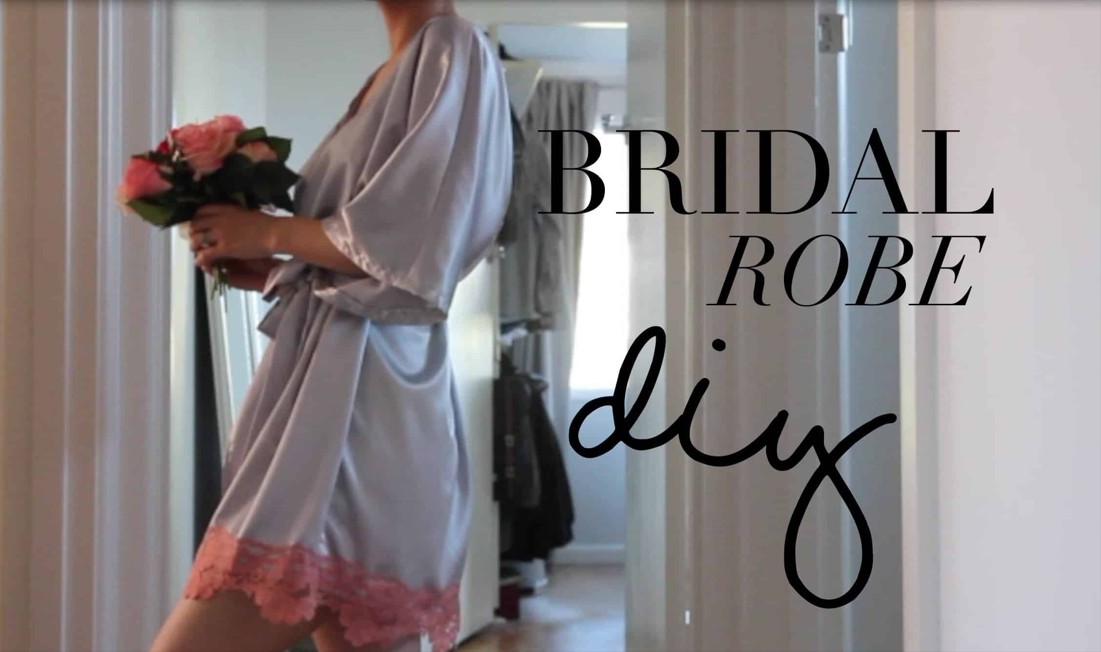 Lace trimmed bridal robe DIY
