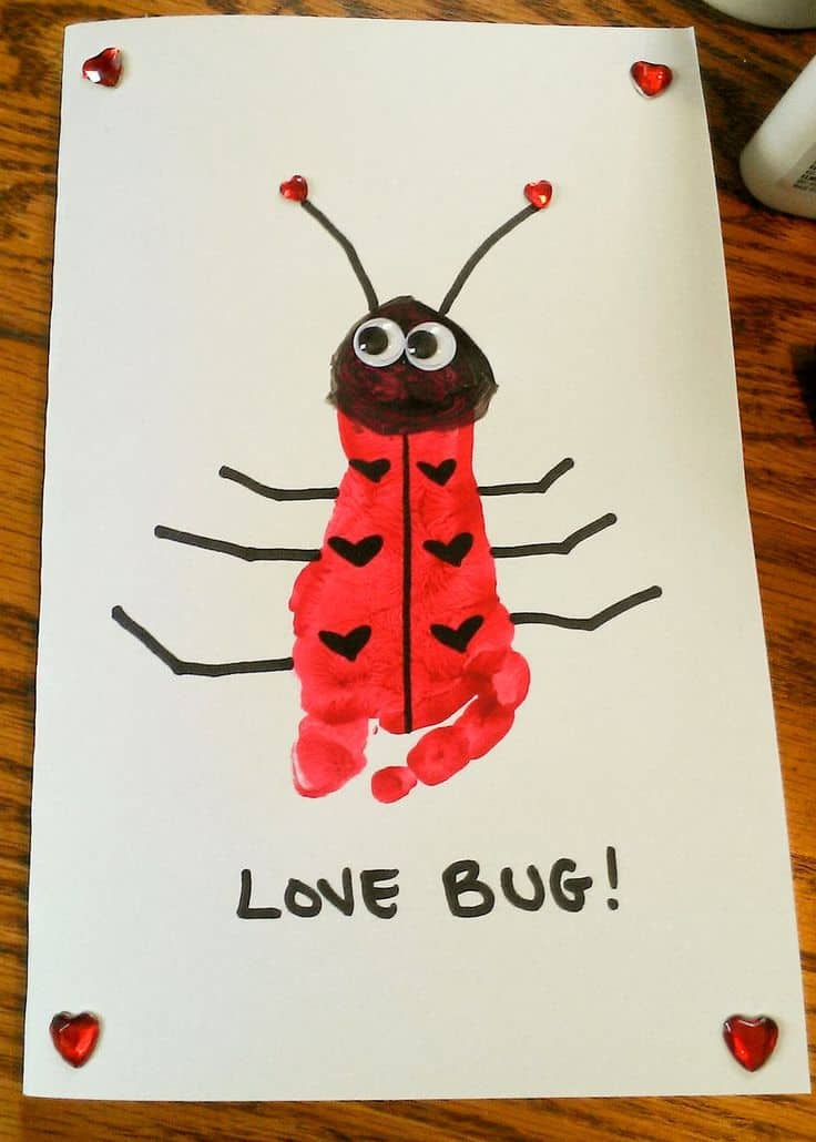 Love bug footprint craft