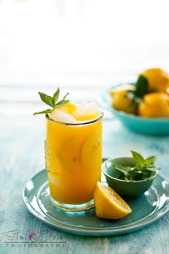 Mango ginger lemonade