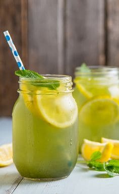 Matcha green tea lemonade