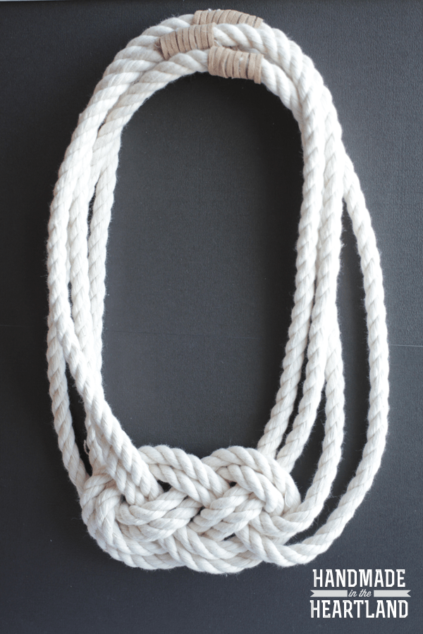 Nautical knot rope necklace