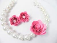 Pearls and paper roses 200x150 Spring Magic Unleashed: DIY Floral Jewelry Ideas of All Styles
