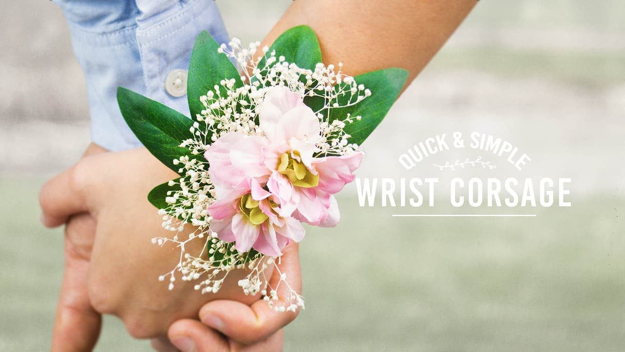Quick and simple wrist corsage with lovely leaves