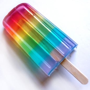 Rainbow soapsicles