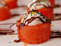 Skinny watermelon cakes 200x150 Tasty and Healthy: 15 DIY Watermelon Recipes