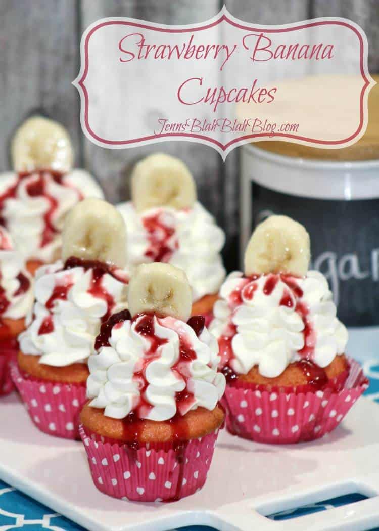 Strawberry banana cupcakes