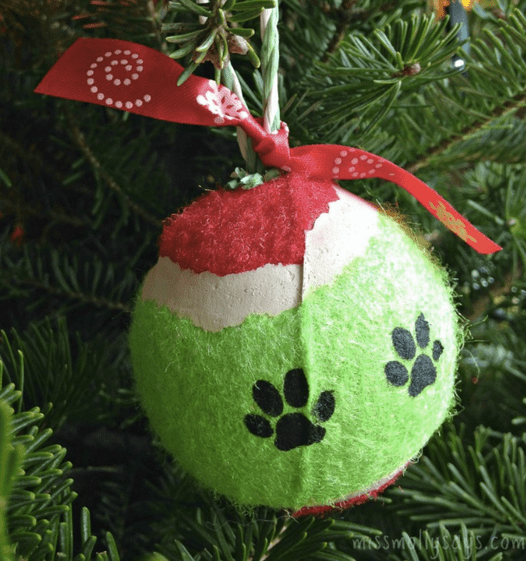 Tennis ball ornament