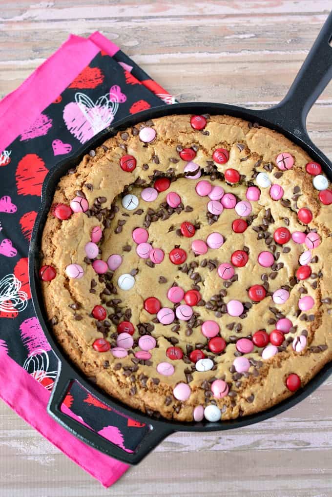 Valentine’s Day skillet cookie