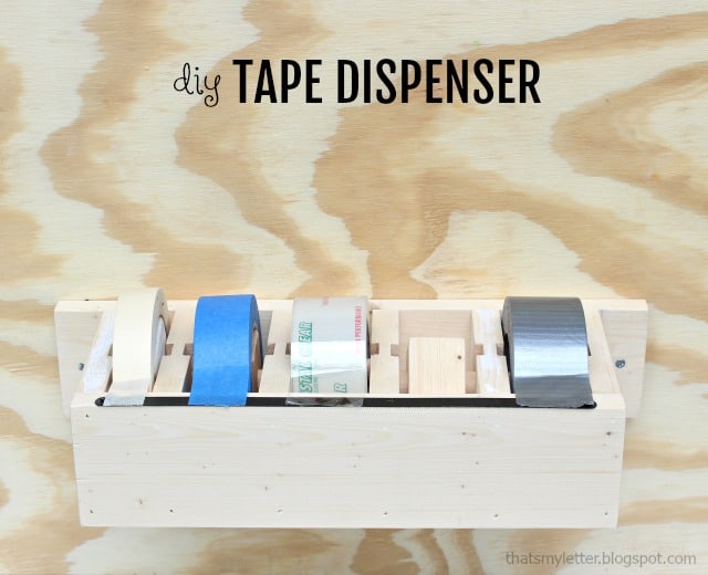 Wooden tape dispenser