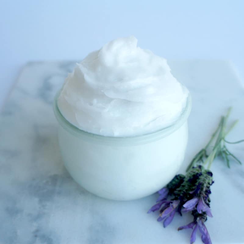 Coconut oil whipped body butter