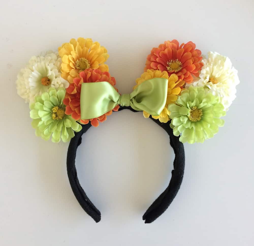 Floral mickey ears