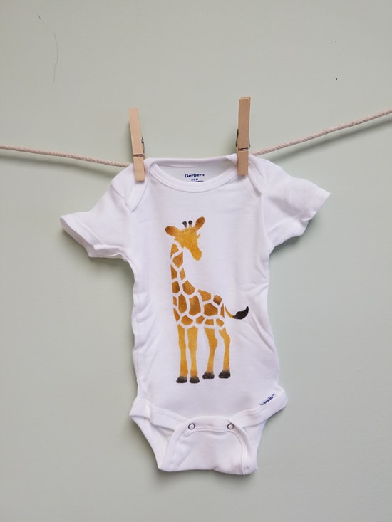 Giraffe baby onesie