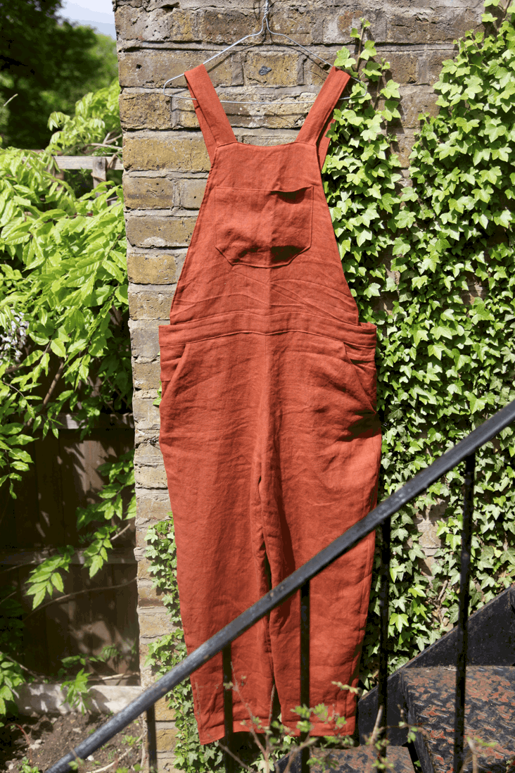 Linen overalls