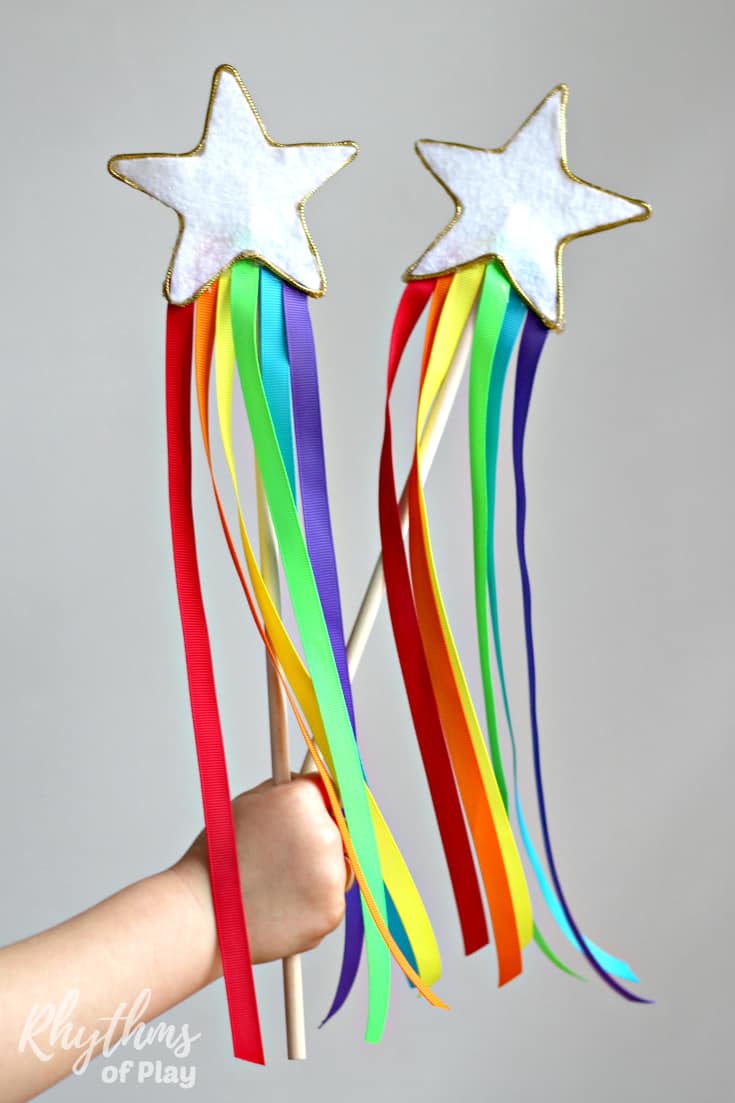 Rainbow fairy wands