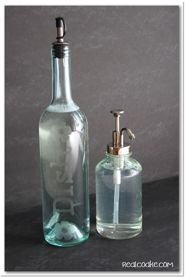 Wine bottle soap dispenser
