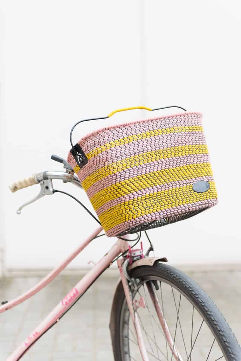 Woven bike basket