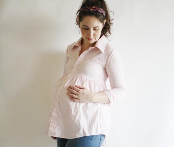 Button up maternity top