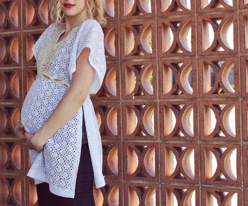 Maternity lace top