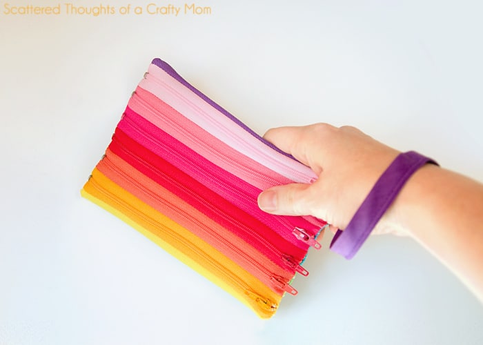 Rainbow zipper pouch