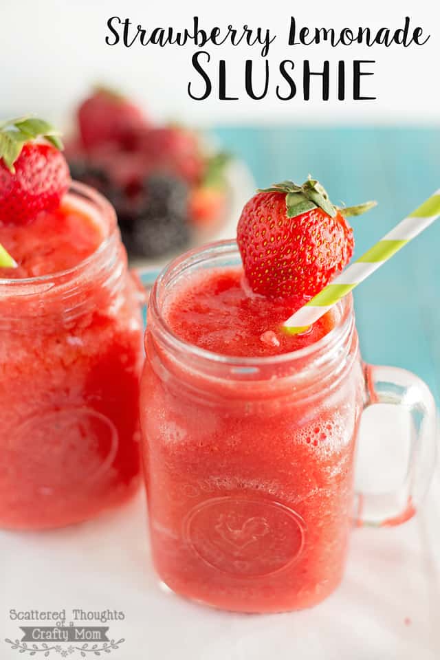 Strawberry lemonade slushie