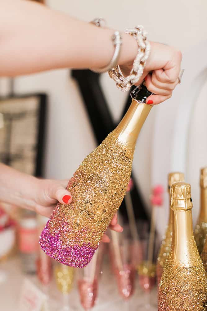 Bachelorette champagne bottles