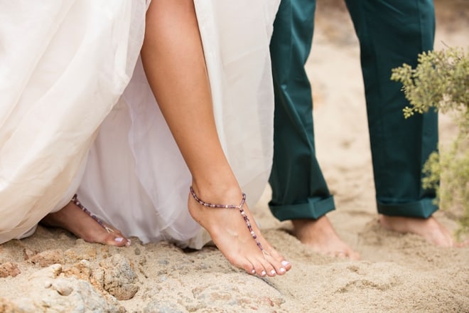 Barefoot beach sandals