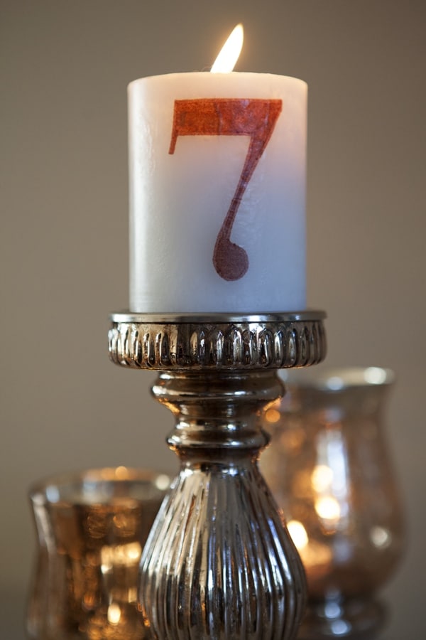 Candle table numbers