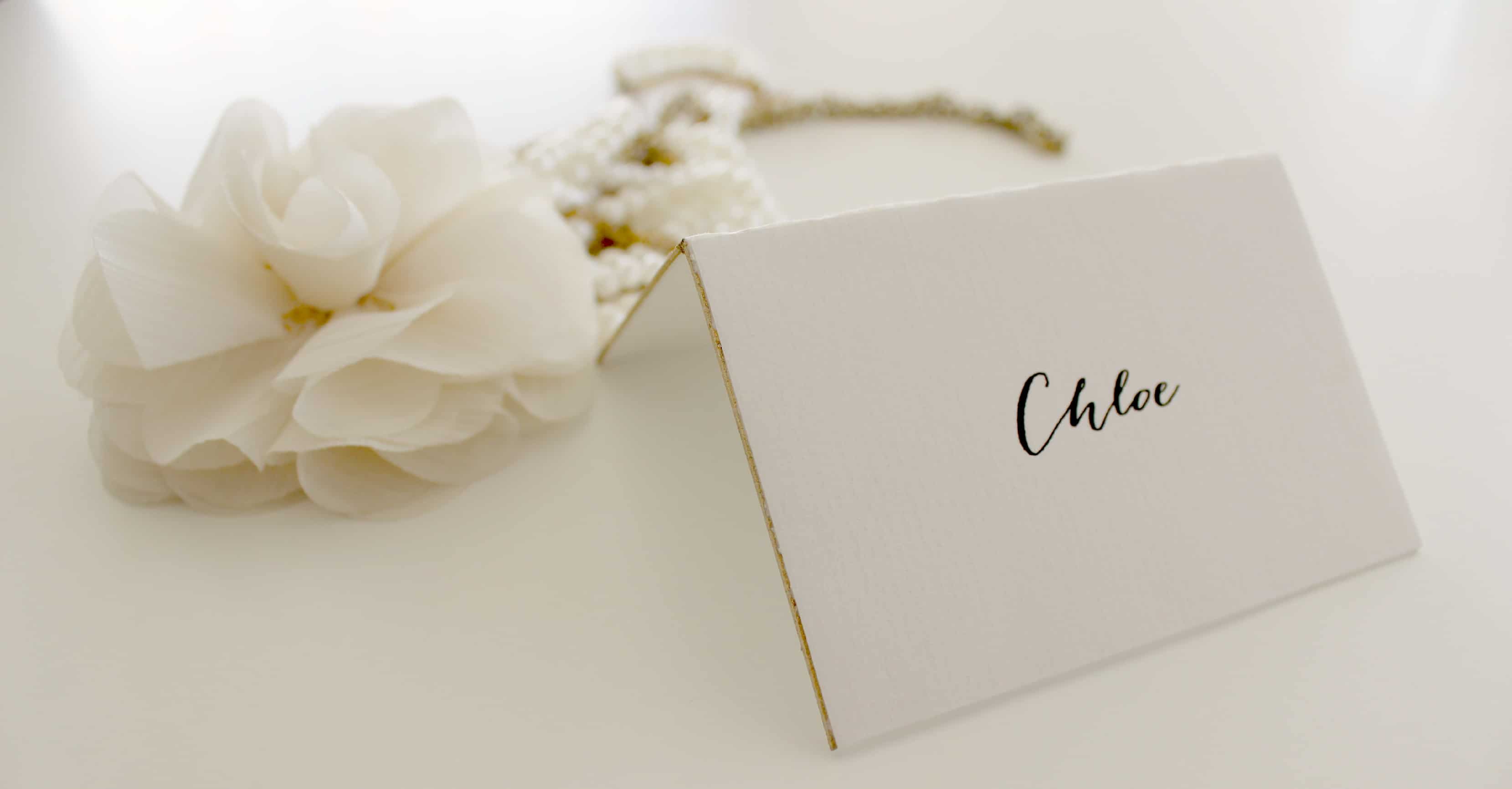 Gilded edge place cards