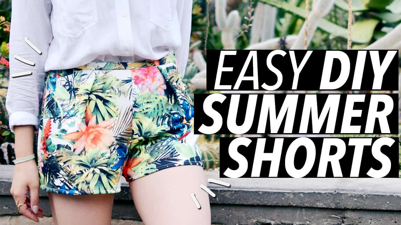 Simple DIY shorts with no zippers, elastics, or buttons