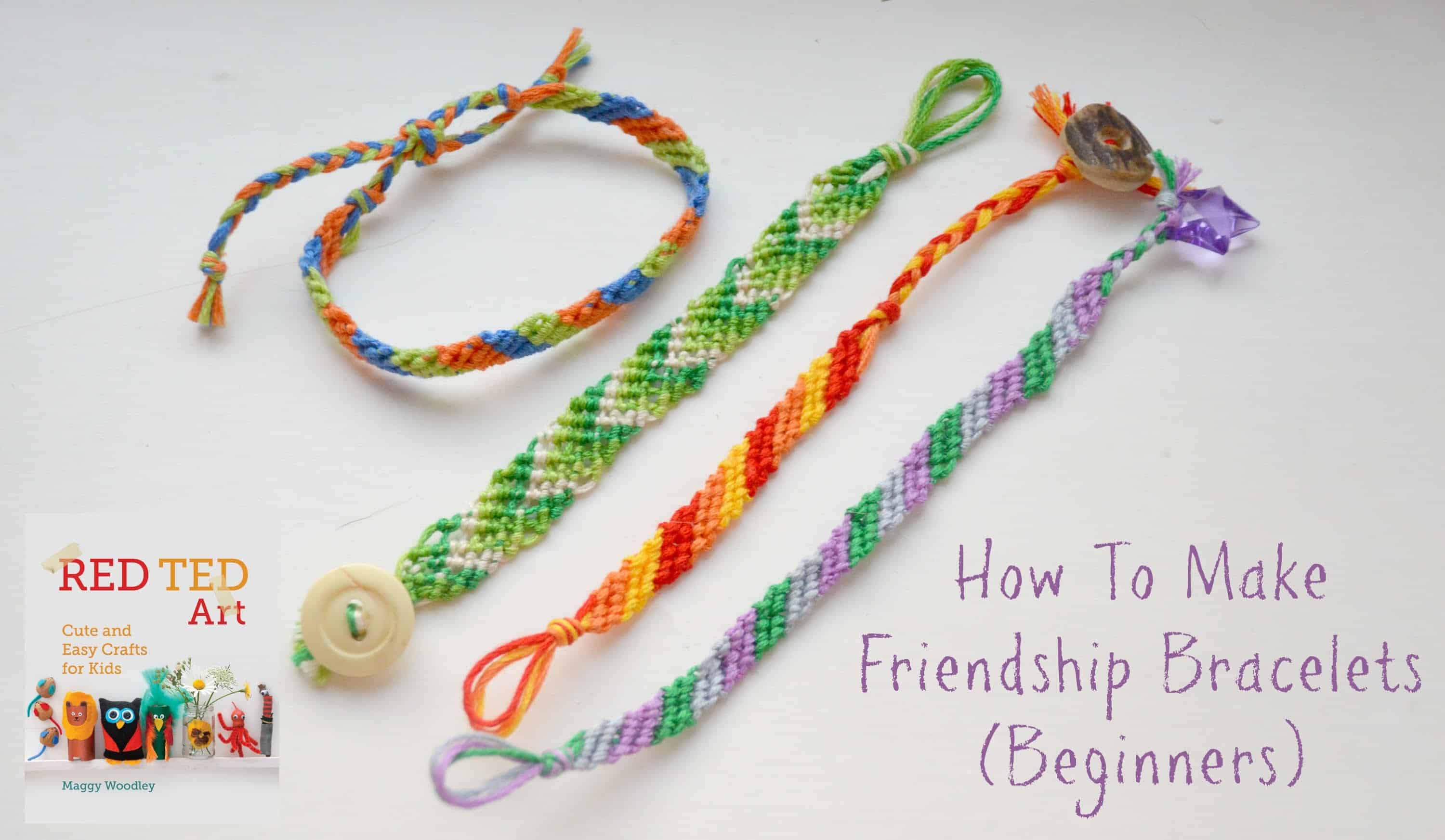 Beginner friendship bracelet designs with button closures