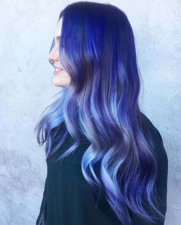 Bold blue with steel blue highlights