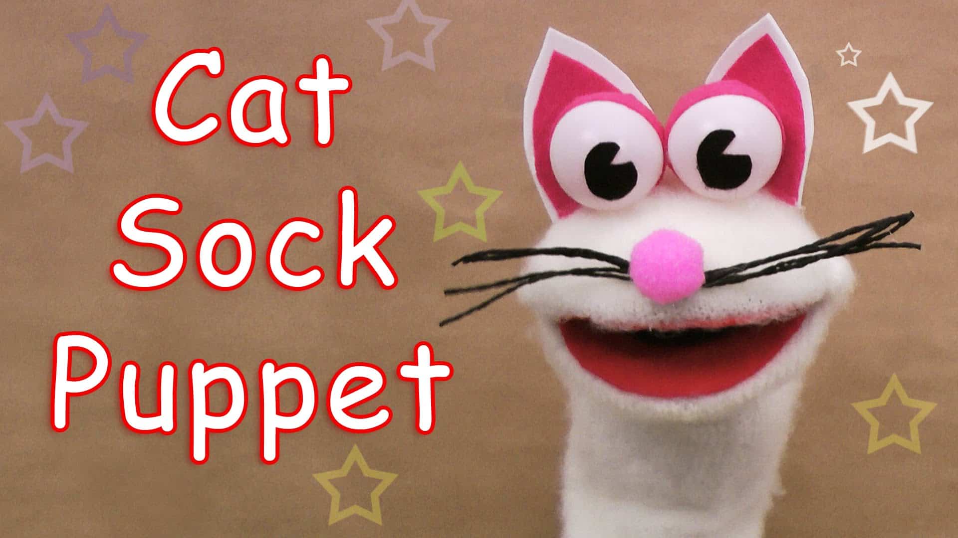 Cat sock puppet