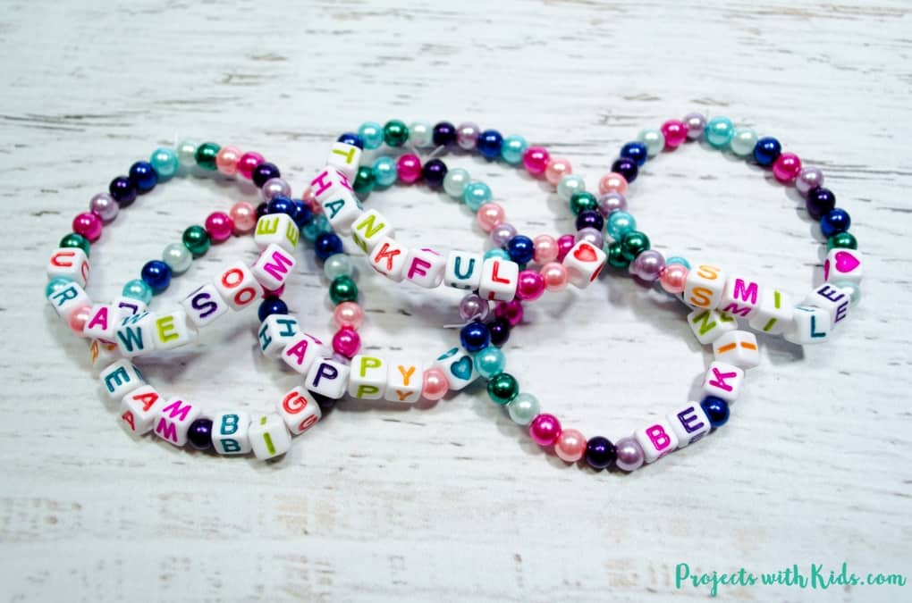 Colourful bead and quote friendship bracelets