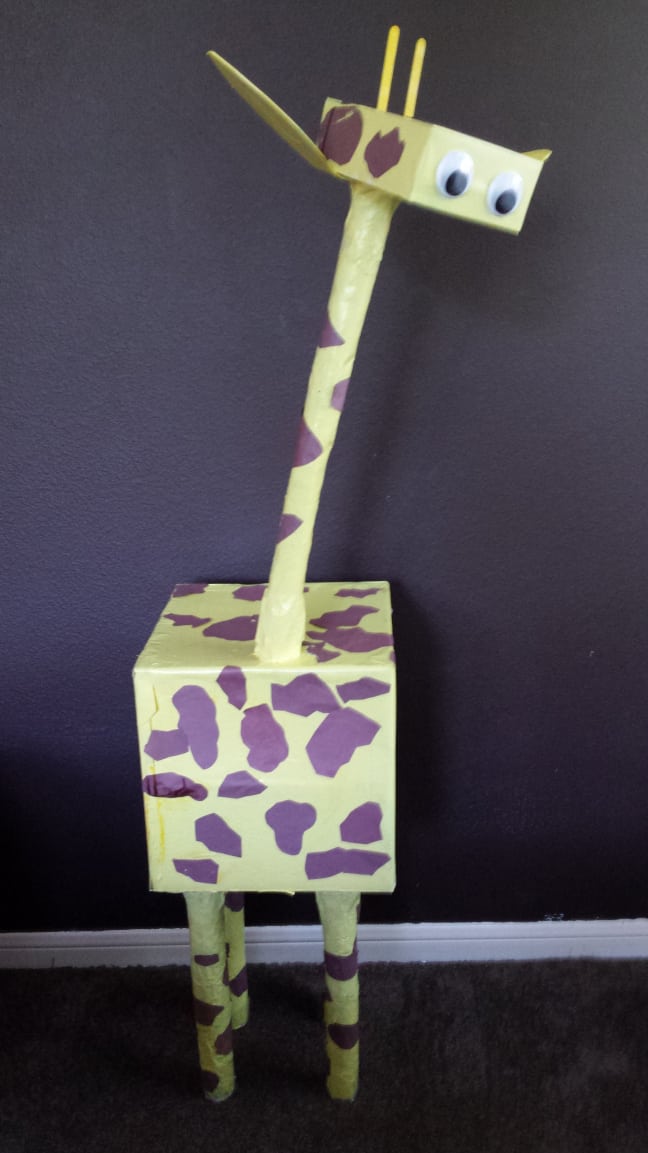 DIY painted box giraffe