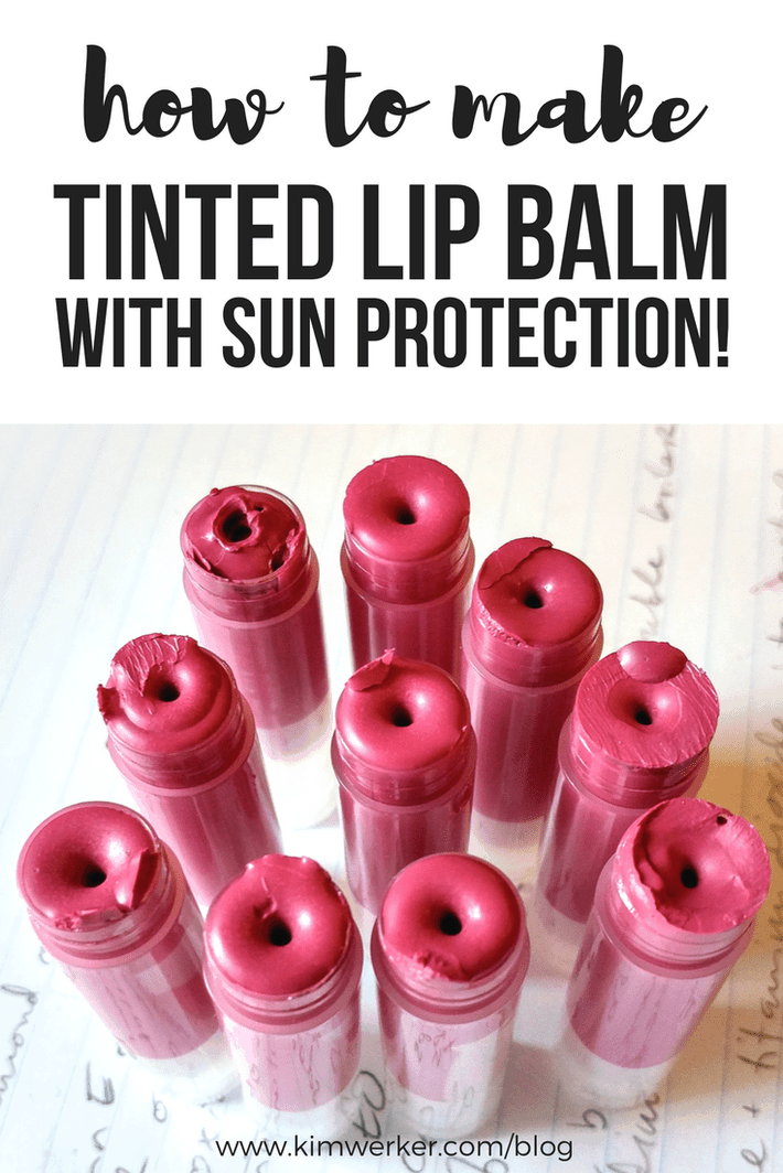 DIY sun protection tinted lip balm