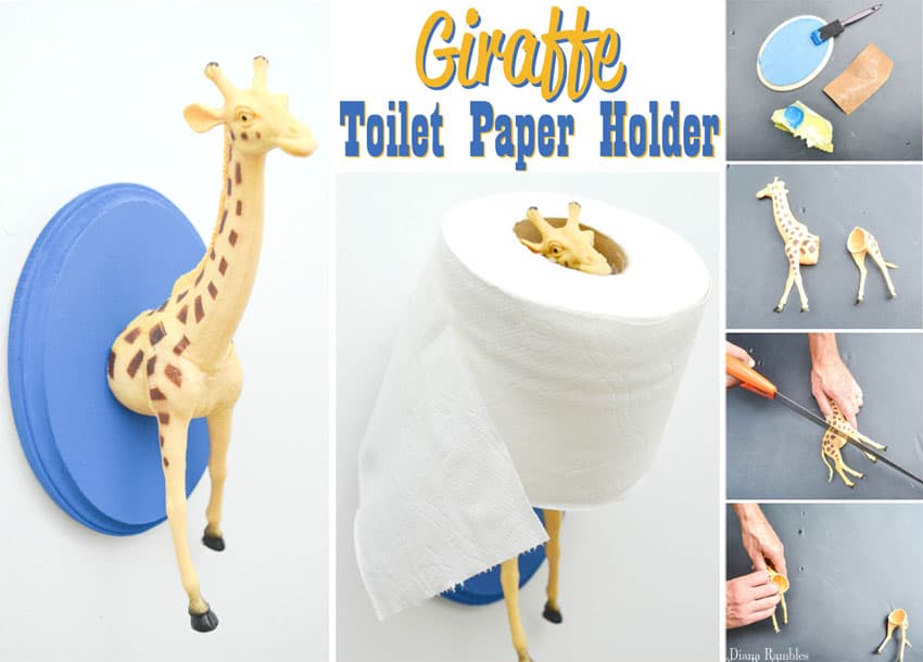 Giraffe toilet paper holder