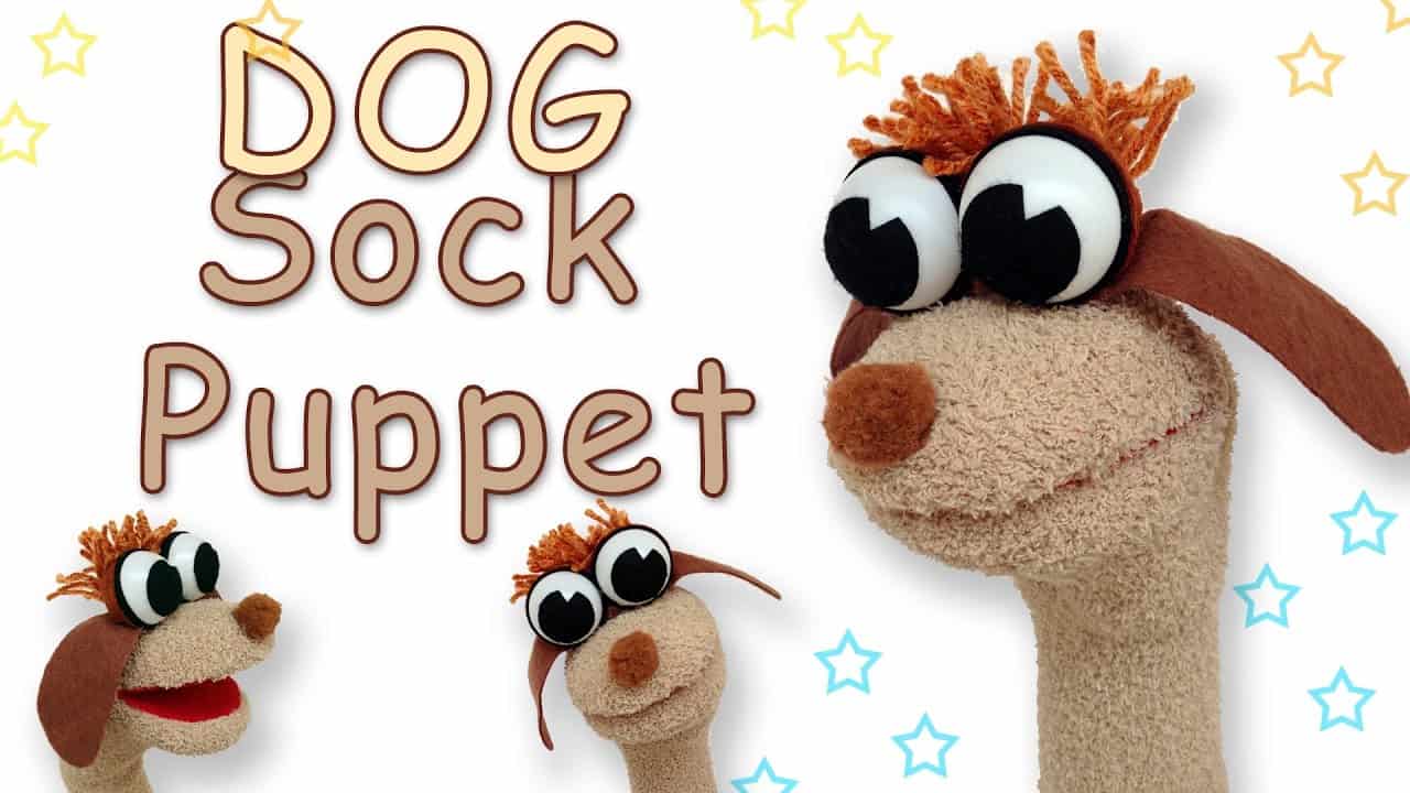 Ping pong dog sock puppet