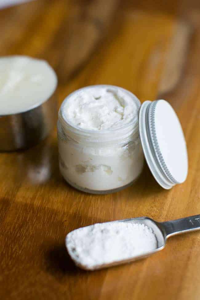 Smooth whipped homemade sunscreen