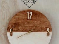 Stained plywood clock 200x150 DIY Clocks That Will Make Arriving on Time a Lot More Fun