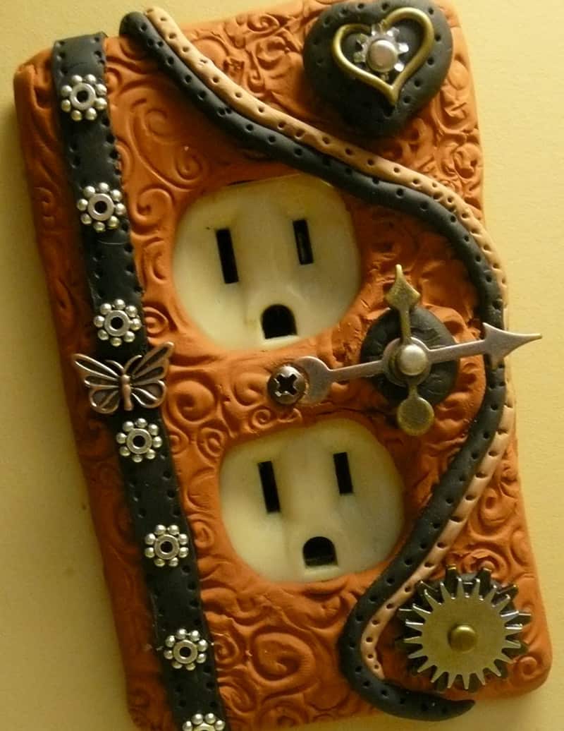 Custom polymer clay outlet cover