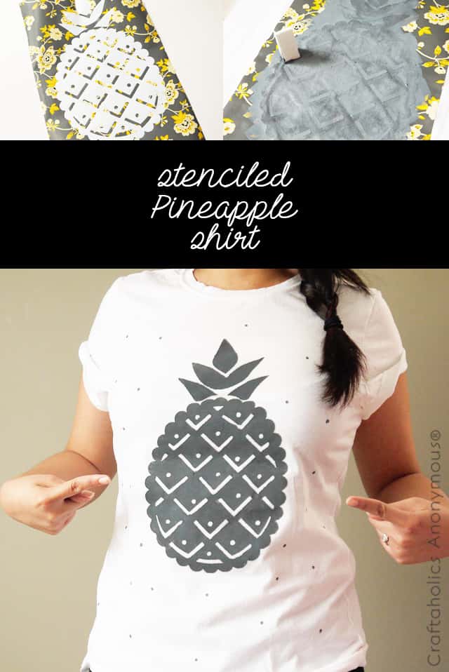 Cute stencilled pineapple shirt