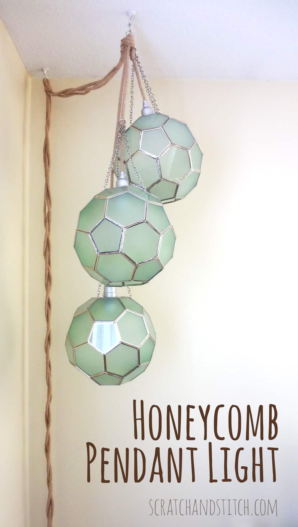 DIY honeycomb pendant lights