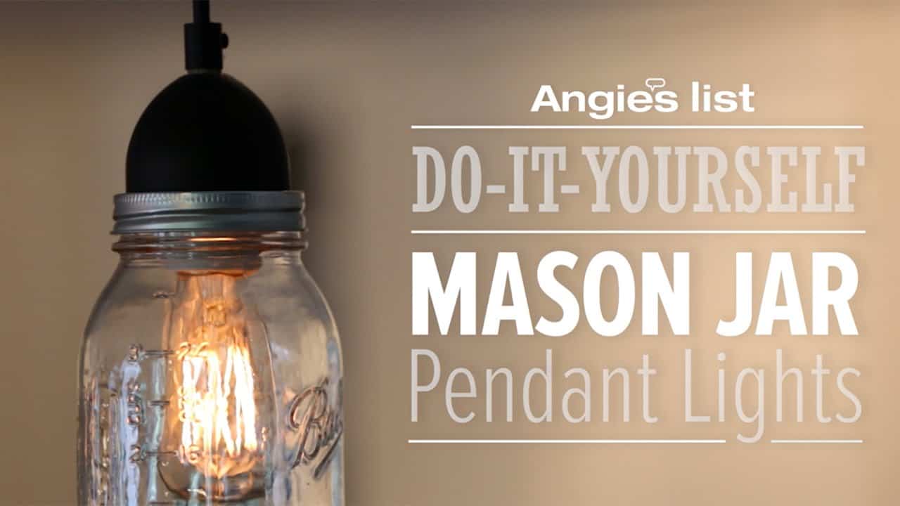 DIY mason jar pendant lights