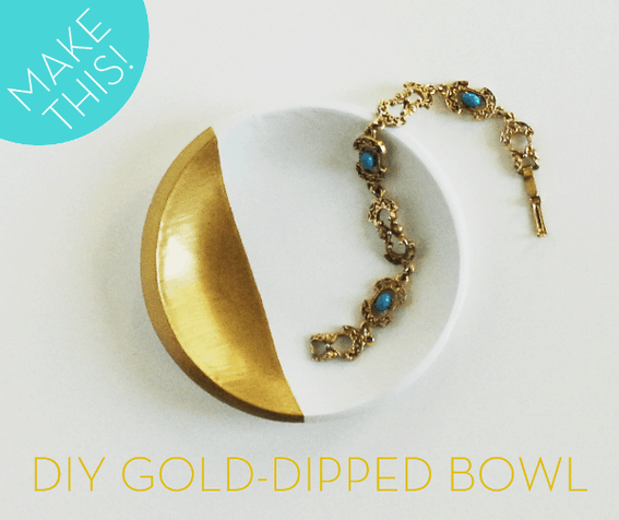 Gold dipped trinket bowl