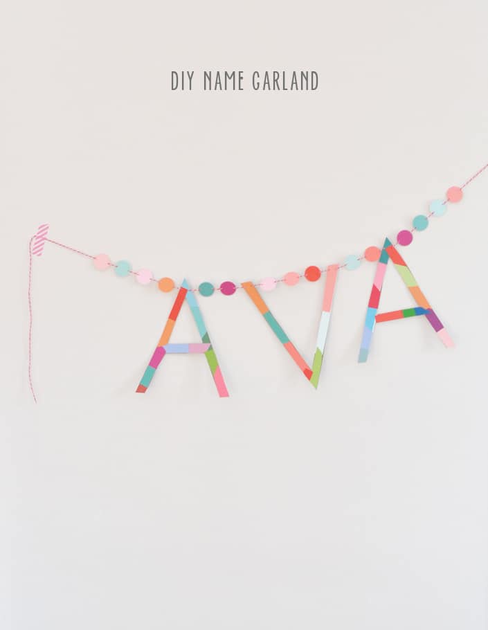 Paint chip name garland