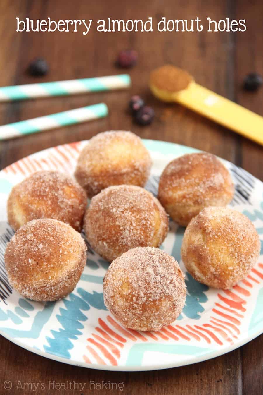 Blueberry almond donut holes