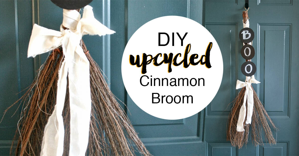 DIY upcycled cinnamon broom
