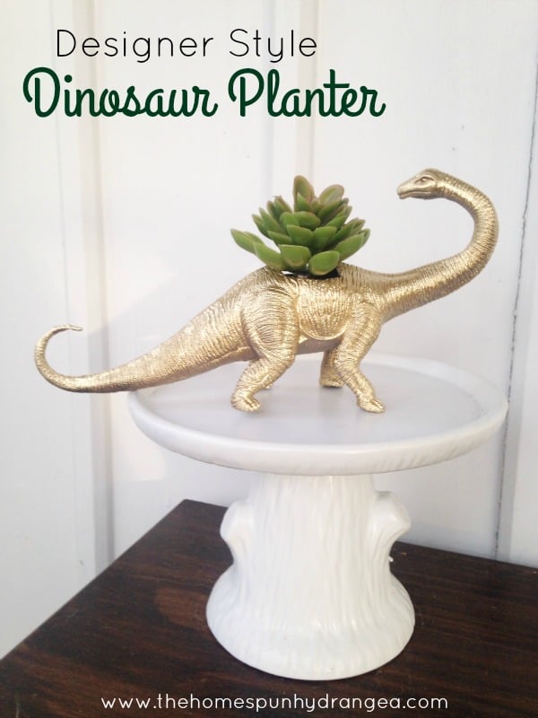 Designer style dinosaur planter