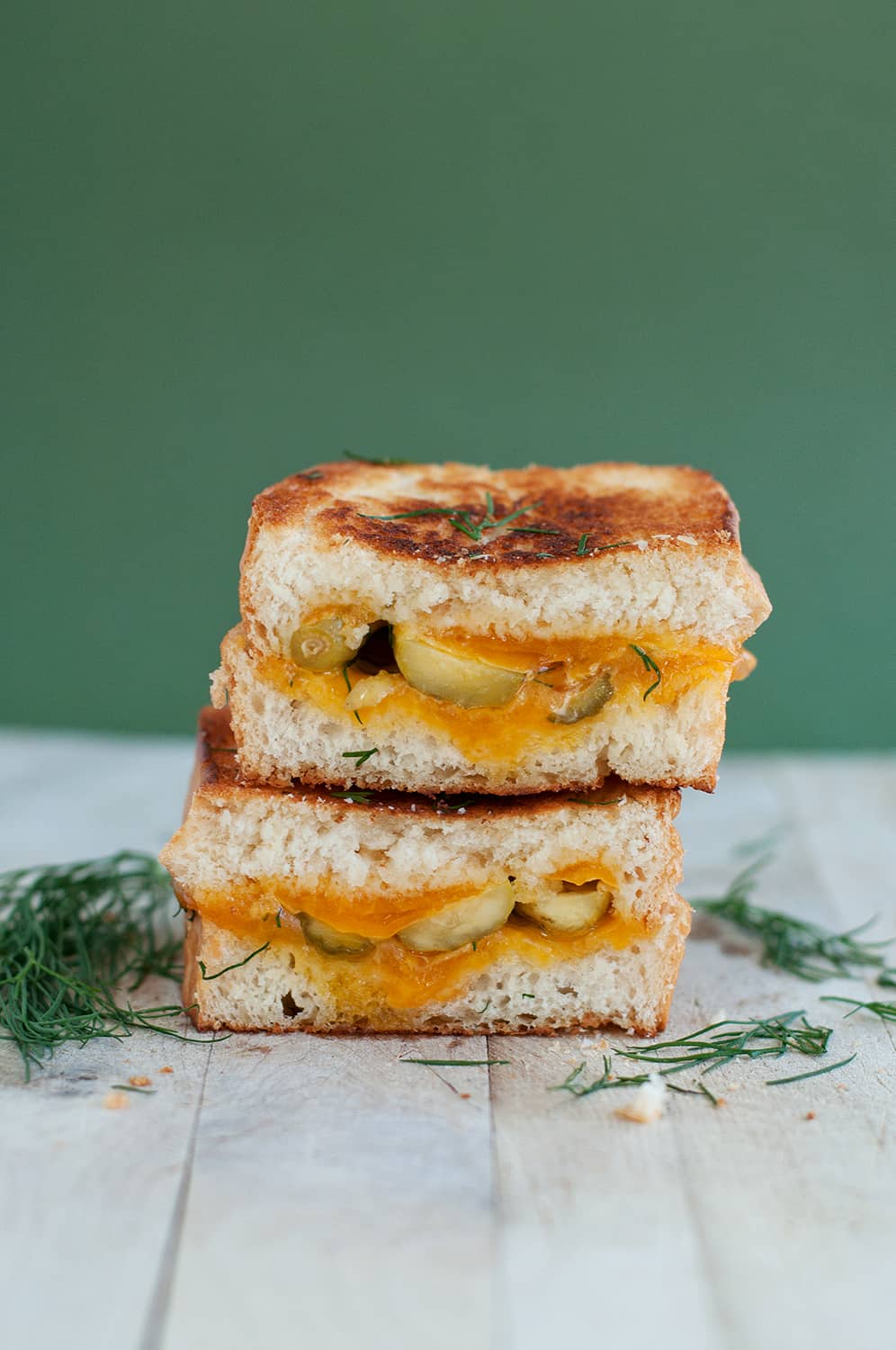 Dill pickle grilled cheese